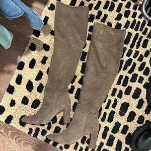 Zara Suede Over the Knee Boot
